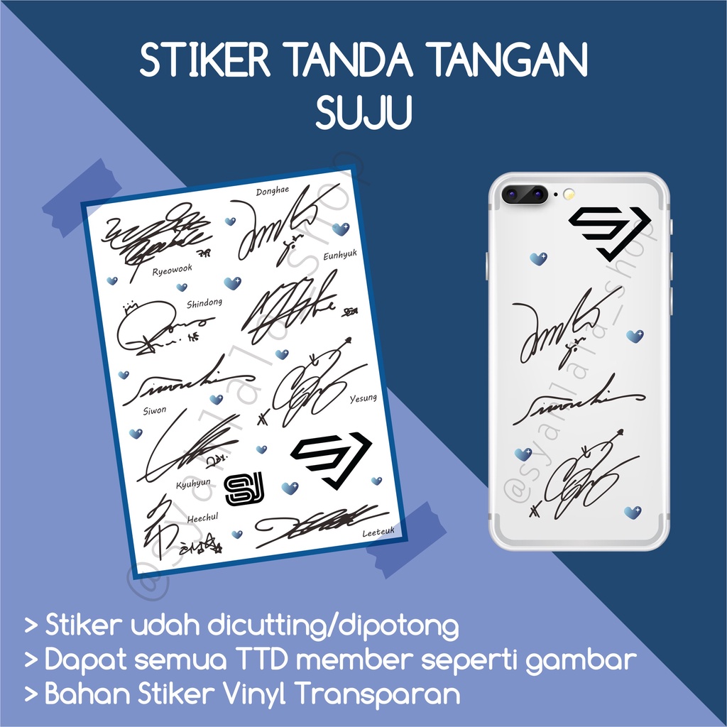 สติ๊กเกอร์มือ KPOP SUJU SUPER JUNIOR