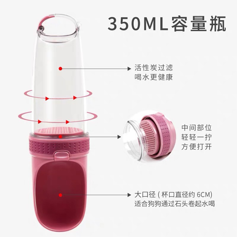 Thai.th ที่ให้อาหารที่ให้น้ำสัตว์, แบบพกพาพกพา  ขวดให้น้ำให้อาหารสัตว์เลี้ยง LS210(มีราคาส่ง) - รูปที่ 2