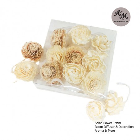 Aroma&More ดอกไม้กระจายกลิ่น งานประดิษฐ์มือคละแบบ 9 ซม.x 9 ดอก Solar Flower handmade for Room fragrance diffuser