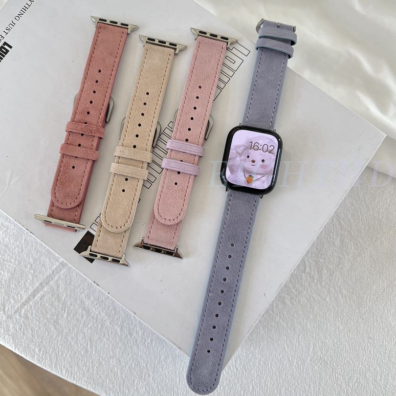 สายนาฬิกาข้อมือหนังกํามะหยี่ แบบนิ่ม สําหรับ Smart Watches Series 8 7 6 SE 5 4 3 2 1 ขนาด 41 มม. 45 มม. 44 มม. 40 มม. 42 มม. 38 มม.