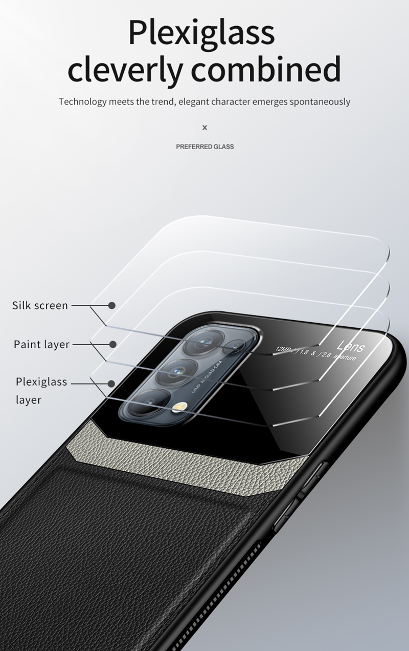 Oppo Reno 5 / Reno 5 Pro 5G Fashion Shockproof Case Leather Mirror ...