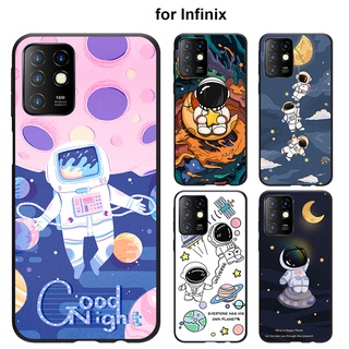 เคส Infinix Note 12 8 10 11 11S Zero X  X676C X676B X671 X671B PRO 4G นิ่ม ลายนักบินอวกาศ สําหรับ