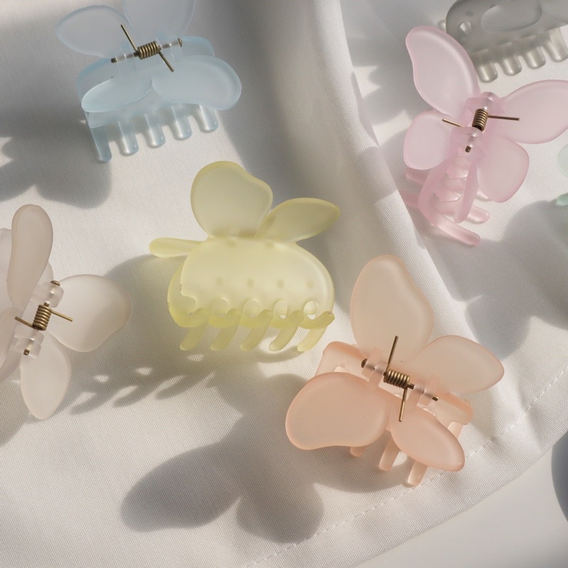 WFH • กิ๊บหนีบผมลายผีเสื้อ เนื้อใส เนื้อแมตใส มี 6 สี - รูปที่ 4