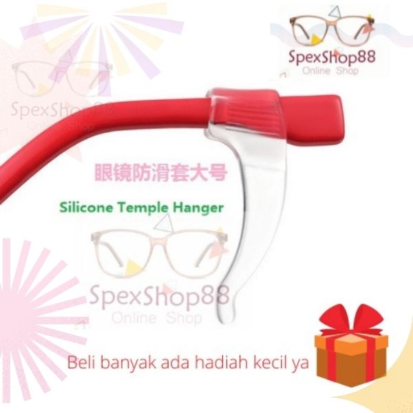 Glasses SILICONE EAR HOOK TEMPER HANGER ANTI SLIP [ผลิตภัณฑ์ท้องถิ่น]眼镜防滑套 1 PAIRS +