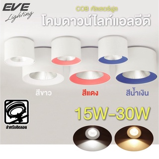 LED โคมไฟ โคมติดเพดาน ดาวน์ไลท์ แอลอีดี โคมไฟติดเพดาน โคมติดลอย รุ่น COB colorful  15w, 30w แสงขาว / แสงเหลือง