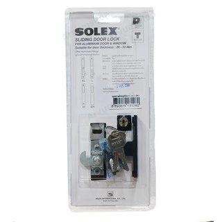 SOLEX กุญแจบานเลื่อน มือจับบานเลื่อน พร้อมแม่กุญแจ ที่ล็อคบานเลื่อน 2KLL อะลูมิเนียม บานเลื่อนอะลูมิเนียม ของแท้