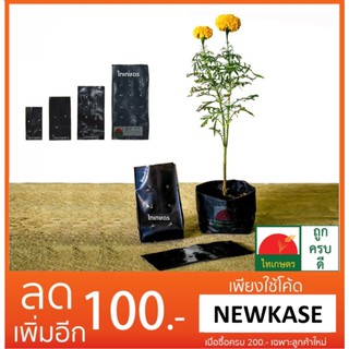 ถุงเพาะชำสีดำ เกรด A ใช้เพาะกล้า ปลูกต้นไม้ ตราไทเกษตร