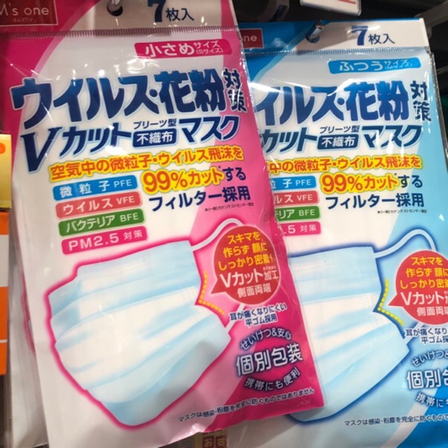 หน้ากากกันฝุ่น pm 2.5 กรองฝุ่นได้ 99 % ของผู้ใหญ่ แท้ จากญี่ปุ่น แบรนด์ M’s one หายใจสะดวก สายแบนไม่