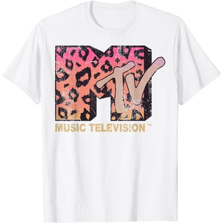 เสื้อยืด พิมพ์ลายโลโก้เสือดาว ไล่โทนสี สําหรับผู้ใหญ่ MTVSize S-5XL