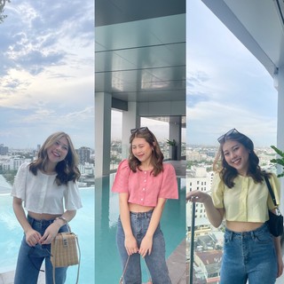Barbie crop top เสื้อครอปบาร์บี้(ใส่โค้ด H9A55L - ลด100)
