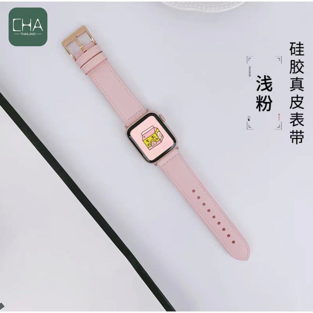 สายหนัง for smart watch series11 10 9 8 7 6 SE 5 4 3 2 1 Band ขนาด 38/40/41/42/44/45/46/49มม สายหนังแท้พรีเมี่ยม - รูปที่ 2