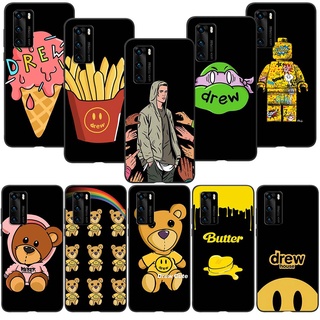 เคสโทรศัพท์ซิลิโคน TPU แบบนิ่ม ลาย SL65 Drew House Justin Bieber สีดํา สําหรับ Huawei Y6 2019 Nova 5T Mate 50 Pro Mate 50E