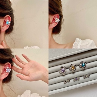 Ringring_acc | Ear Cuff ต่างหูหนีบสไตล์เกาหลีเงินแท้รูปดอกไม้ ตรงปกตามภาพ พร้อมส่ง