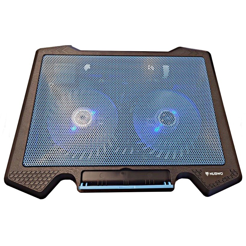 NUBWO NF-233 ระบายความร้อนได้ดีเยี่ยมพัดลมโน็ตบุ๊ค2ใบพัด ไฟสีฟ้าสวยๆ NF233 Cooler Pad