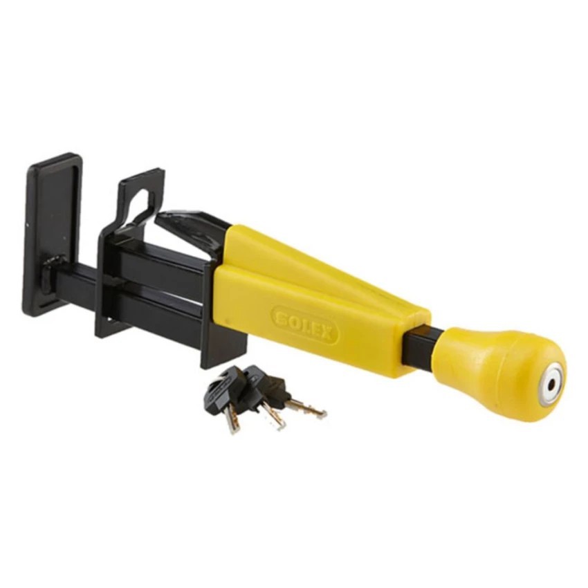 ✣◘▤SOLEX ล็อคเบรค หรือ ล็อคครัช กันขโมยรถยนต์ รุ่น AM999 (Yellow/Black)
