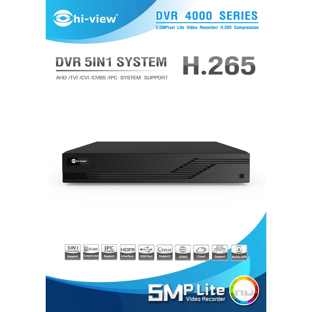 Hi-view DVR 5in1 เครื่องบันทึก 8 Ch. รุ่น HA-98508-V1 ประกัน 2 ปี ...