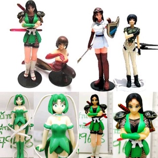 (แท้/กาชาปอง/มือ2/อะไหล่) Yujin Namco Girl TAKI Gashapon,Ace Combat Hirose RenaMini Figure SEXY Figure นินจา ชุดเขียว