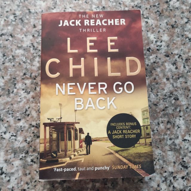 JACK REACHER : NEVER GO BACK (เวอร์ชั่นภาษาอังกฤษ) นิยายสภาพดี มือสองพร้อมส่งค่า