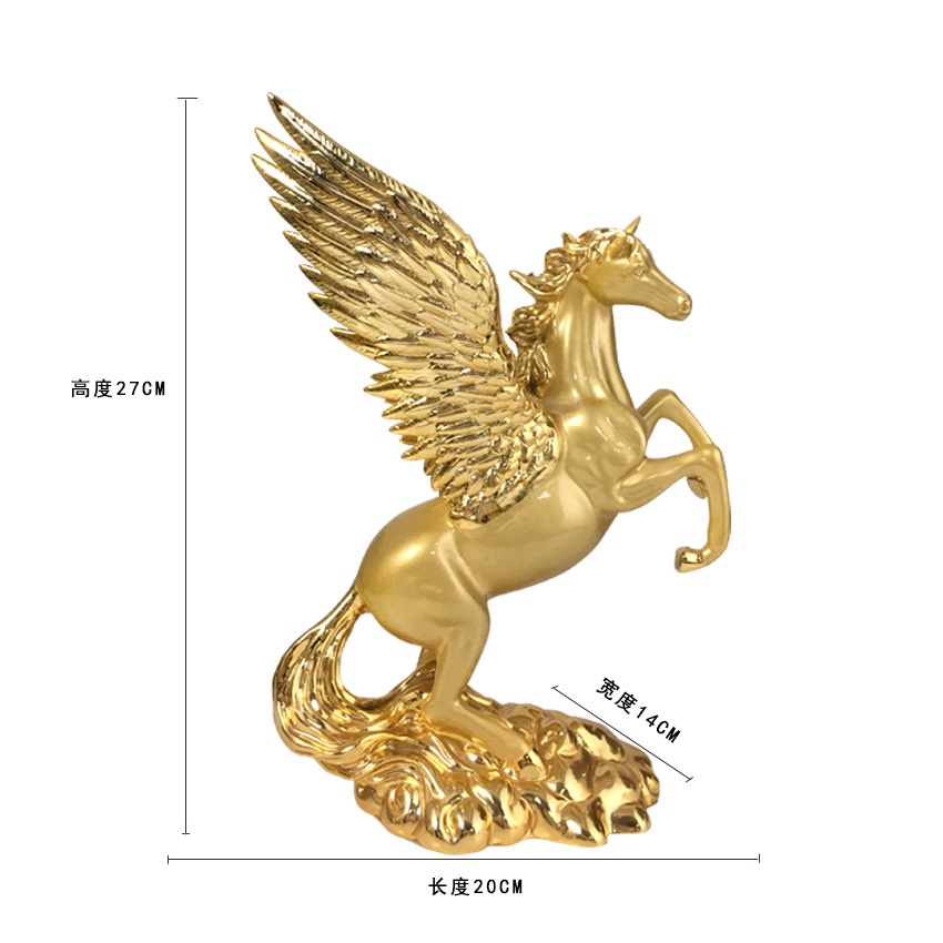 เครื่องประดับเรซิ่น รูปดอกเพกาซัส สไตล์ยุโรป สําหรับตกแต่งบ้าน ออฟฟิศ - รูปที่ 2