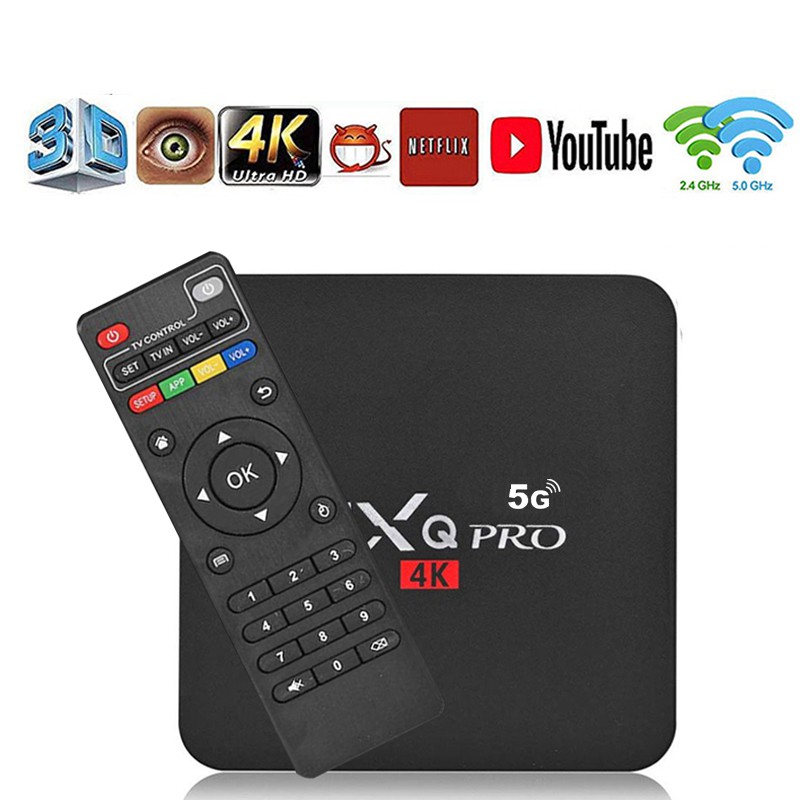 MXQ Pro 4k TV Box 8+128G/4+64G 2.4G WiFi Google Play Youtube Media