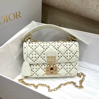 พรี​ ราคา10800 Dior Lucky star Addict กระเป๋าแฟชั่นกระเป๋าสะพายกระเป๋าสะพายข้าง หนังแท้