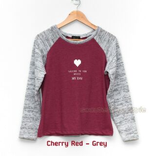 CHERRY RED ❤ Sweater (With knitting fabrics)