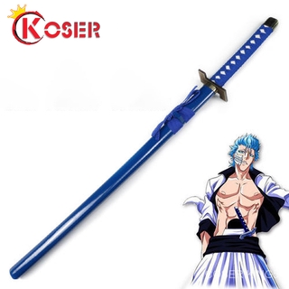 100ซม ทำด้วยไม้ ดาบ Bleach Espada Wooden Sword Weapon Toys Cosplay Arrancar Espada Grimmjow Jeagerjaques Samurai Prop ชุ