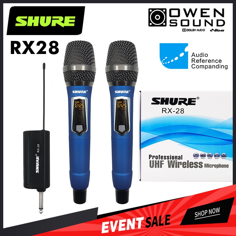 SHURE RX-28 ไมโครโฟนไร้สายระดับมืออาชีพ UHF เข้ากันได้กับอุปกรณ์เสียง ...