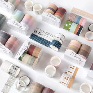 10 Pcs INS Retro Creative Washi Tape Set Student Office Stationery Tapes