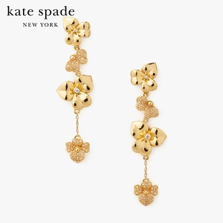 KATE SPADE NEW YORK PRECIOUS PANSY PAVE LINEAR EARRINGS WBR00198 ต่างหู / ต่างหูห้อย