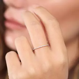 ZHOUYANG Micro Pave Cubic Zirconia แต่งงาน / เครื่องประดับแหวนหมั้น Rose Gold สีแฟชั่นแบรนด์คริสตัลแหวนสำหรับผู้หญิง R132