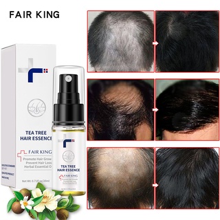 Fair KING ทีทรี บํารุงเส้นผม ทรีทเม้นท์ ลิควิด ผลิตภัณฑ์เร่งผมยาว น้ํามันหอมระเหย ป้องกันผมร่วง เซรั่มแตกหัก เคราติน