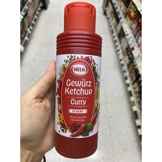 Curry Gewurz Ketchup Scarf ( Hela Brand ) ซอสมะเขือเทศ ผสม เครื่องเทศ รสเผ็ด ตรา เฮลา 300 Ml.