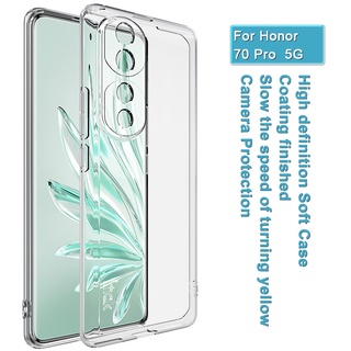 เคสโทรศัพท์มือถือ ซิลิโคนนิ่ม TPU ใส กันกระแทก สําหรับ Honor 70 Pro Plus 5G Honor70 5G