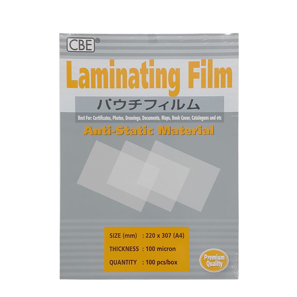 CBE LAMINATING FILM A4 100MIC (100S)