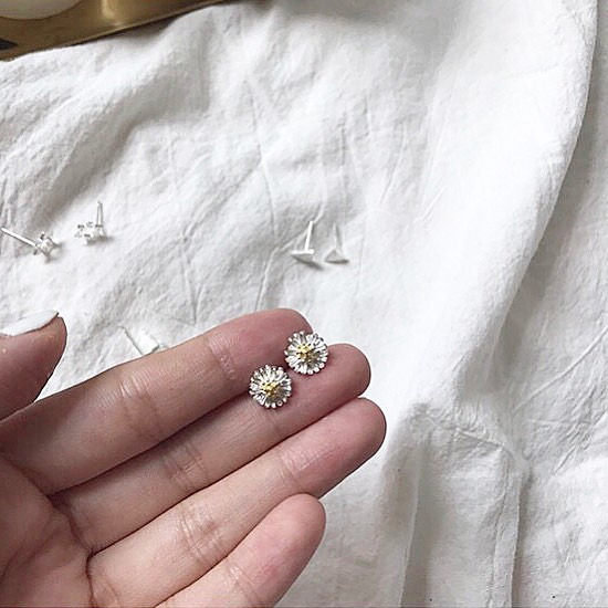 Daisy earrings Silver 925