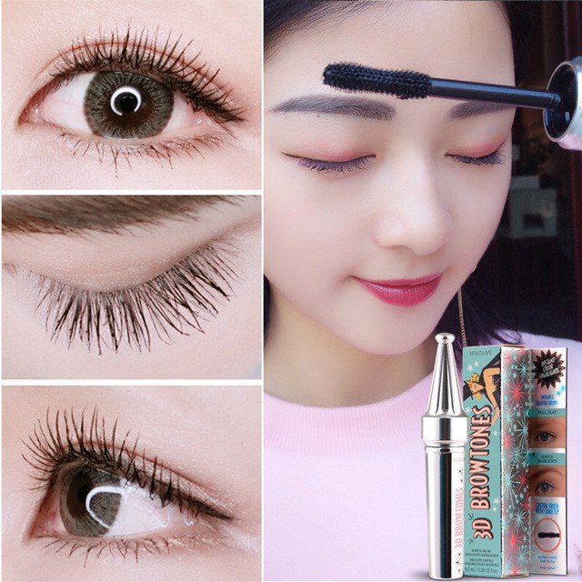 (ส่งฟรี/ของแท้/พร้อมส่ง) Hold live Mascara 3D Browtones มาสคาร่าขนตายาว ไม่เป็นก้อน กันน้ำกันเหง