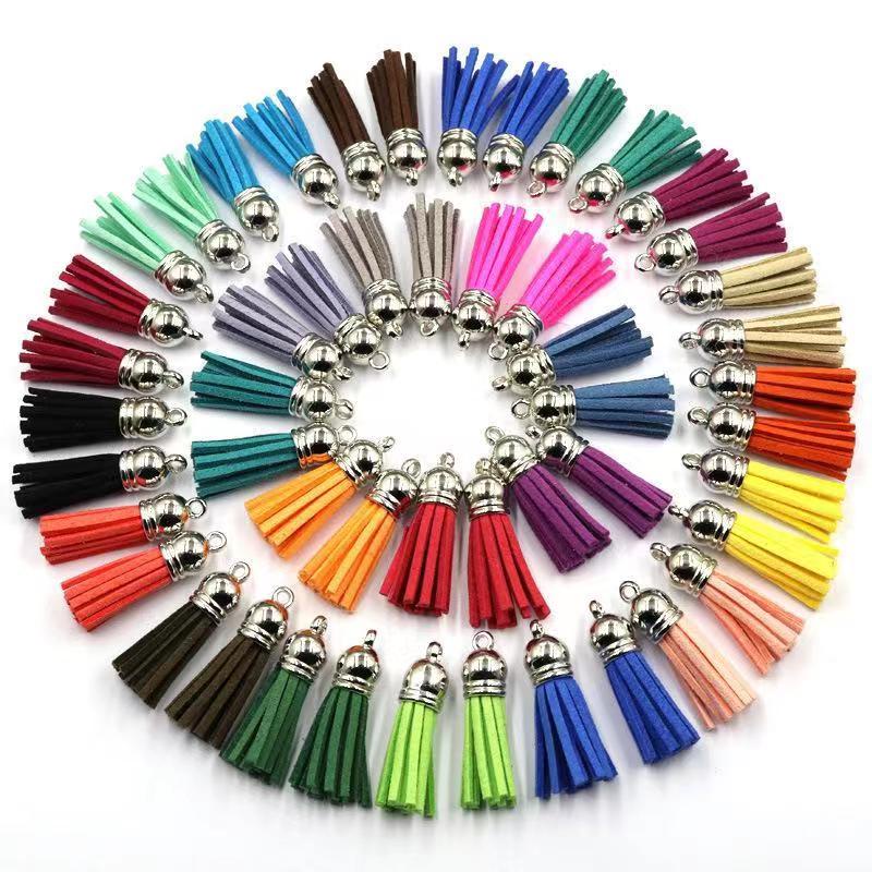 ขายส่ง!จี้พู่ แฮนด์เมด สีเงิน สีทอง สําหรับทําเครื่องประดับ สร้อยคอ พวงกุญแจ แฮนด์เมด diy จี้พู่จีน พวงกุญแจพู่หนังสไตล์วินเทจ