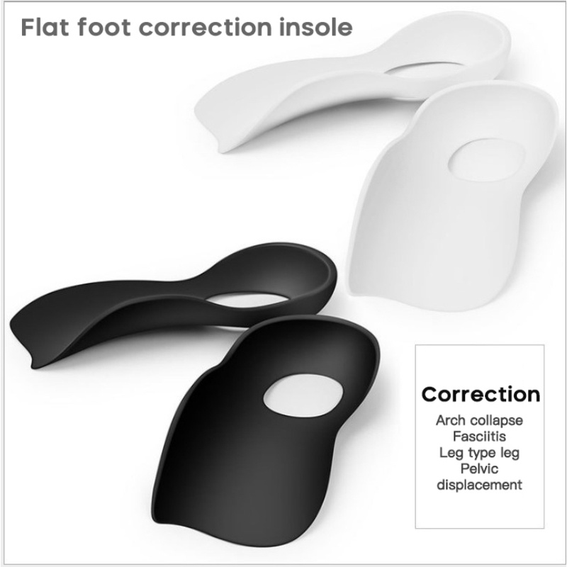 Unisex Flatfoot Orthotics TPR ขนาดใหญ่พื้นรองเท้าสําหรับเท้าแบน O-รูปขา Arch สนับสนุน Plantar Fasciitis รองเท้า Orthotic Pad
