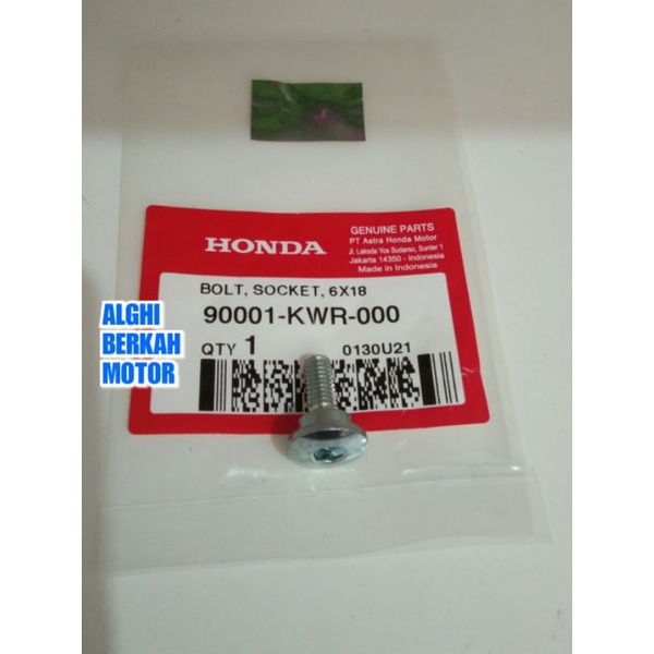 L Bolt 6x18 Hugger Mudguard ภายใต้ Vario Original Honda 90001-KWR-000