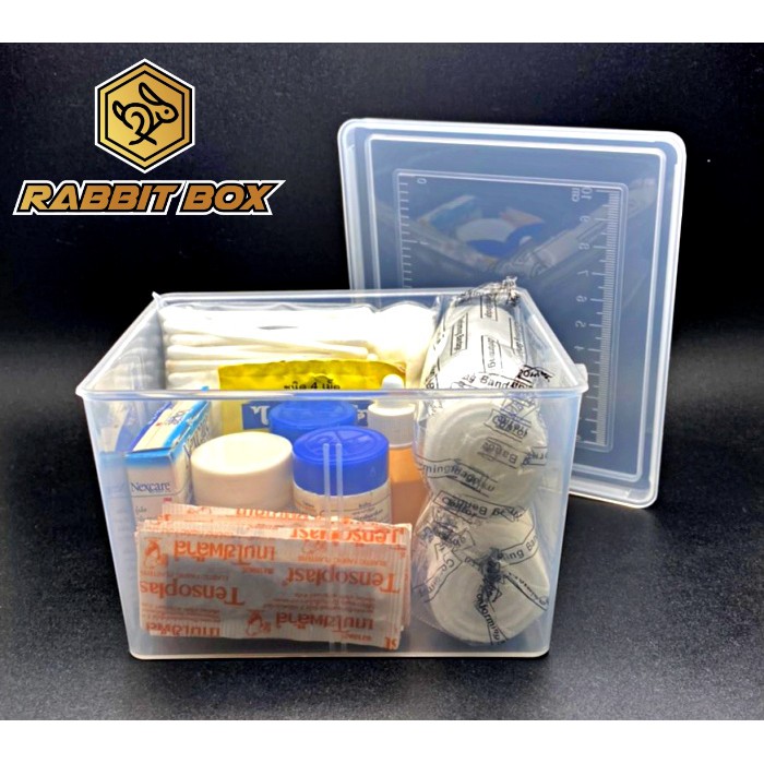 กล่องพลาสติก ขนาด 145x125x88 mm. (ขนาดช่องใส่ของ 132x112xสูง84 mm.) สำหรับใส่สิ่งของขนาดเล็ก อื่นๆ