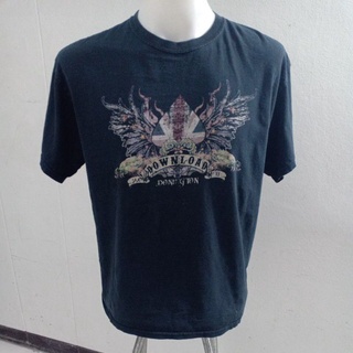 เสื้อยืดคอนเสิร์ต DOWNLOAD DONRNGTON 2011 Size L มือ2