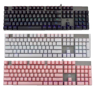 Keyboard Gaming Mechanical OKER K428 BACKLIT BLUESWITCH รับประกัน2ปี