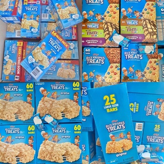 นำเข้า🇺🇸 แพคใหญ่คุ้มกว่า 40 ชิ้น ข้าวพองกรอบผสมมาร์ชเมลโล่ แสนอร่อย  RICE KRISPIES TREATS CEREAL BARS ORIGINAL