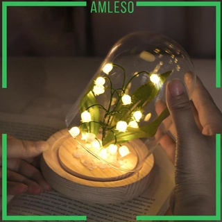 [Amleso] โคมไฟตั้งโต๊ะ LED รูปดอกลิลลี่ในหุบเขา ไฟกลางคืน DIY สําหรับตกแต่งห้องนอน ห้องนั่งเล่น