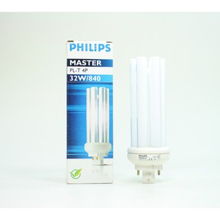 PHILIPS MASTER PL-T 32W/840/4P หลอดตะเกียบ 32W ฟิลิปส์ PHILIP  MASTER PL-T 4P แสง Coolwhite ขั้ว GX24q-3 32W 4PIN 32W 4P