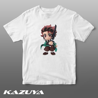 เสื้อยืดผู้ Kazuya TM-0130 เสื้อยืด ลาย DEMON SLAYER - TANJIRO KAMADO CHIBI S-5XL