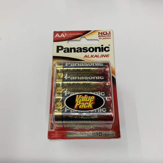 ถ่าน Panasonic ALKALINE SIZE AA และ AAA 1.5V แพค 8 ก้อน