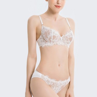 เสื้อคลุม✁2021 Manifing bra set ขนตาฝรั่งเศสแบบบางพิเศษ ลูกไม้ อกเล็ก รวบรวมชุดชั้นในสตรีตัวใหญ่ อกเล็ก