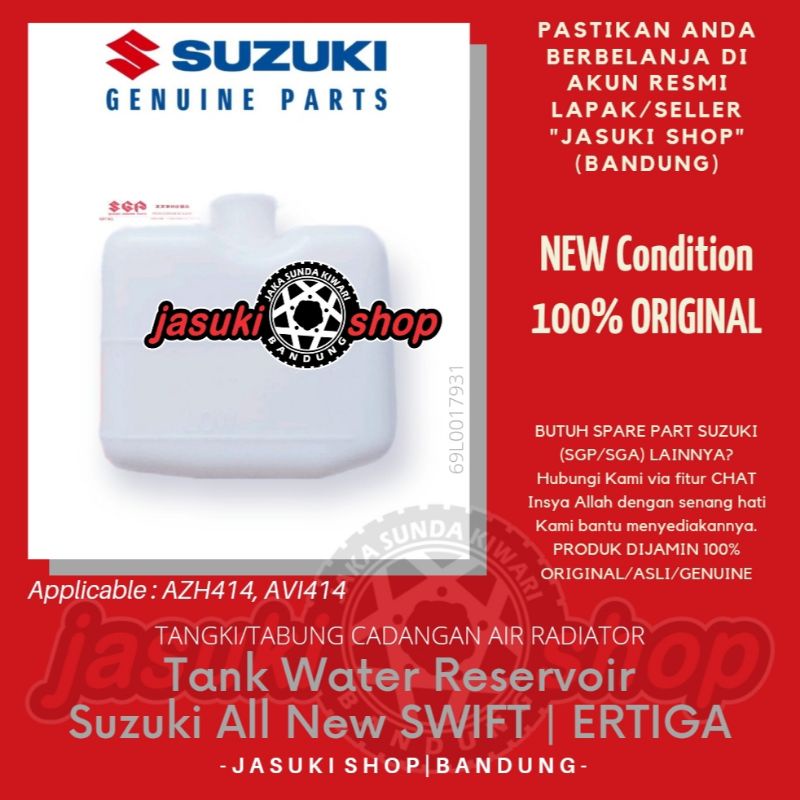 ฝาถังอ่างเก็บน้ําน้ํา Suzuki Ertiga GA GL GX AVI414 All New Swift AZH414 Original Original SGP